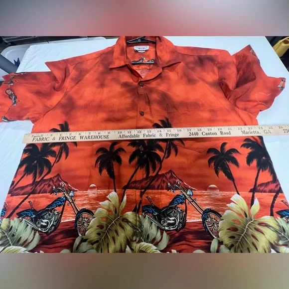 PACIFIC LEGEND MOTORCYCLE HAWAIIAN SUNSET MENS SHORT SLEEVE SHIRT SIZE XL
RUST - Picture 3 of 13